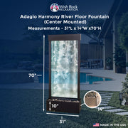 Adagio Harmony River Floor Fountain (Center Mounted)-31"Wx70"Hx14"D image 4