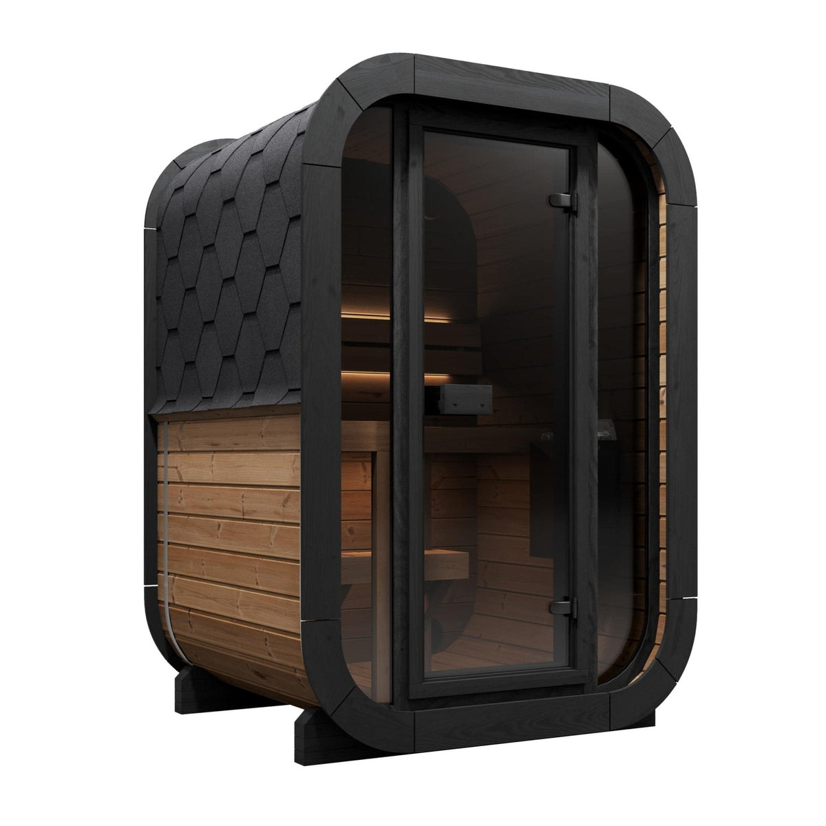 SaunaLife CL3G 2-Person Traditional Outdoor Cube Sauna
