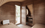 SaunaLife G11 8 Person Outdoor Traditional Sauna Suite with Lounge Area, Natural Light & Dimmable Lighting image 6