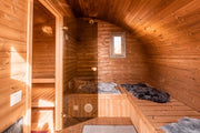 SaunaLife G11 8 Person Outdoor Traditional Sauna Suite with Lounge Area, Natural Light & Dimmable Lighting image 5