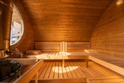 SaunaLife G11 8 Person Outdoor Traditional Sauna Suite with Lounge Area, Natural Light & Dimmable Lighting image 4