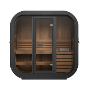 SaunaLife CL4G 3 Person Traditional Outdoor Cube Sauna w/ Ergonomic Design & App-Controlled LED image 4