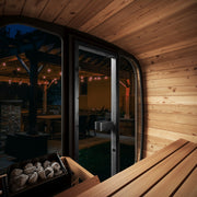 SaunaLife CL4G 3 Person Traditional Outdoor Cube Sauna w/ Ergonomic Design & App-Controlled LED image 3