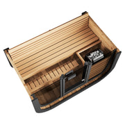 SaunaLife CL4G 3 Person Traditional Outdoor Cube Sauna w/ Ergonomic Design & App-Controlled LED image 5