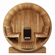 SaunaLife E6W 3 Person Traditional Outdoor Barrel Sauna w/ Window - Durable & Elegant Design image 4