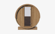 SaunaLife E7W 3 Person Traditional Outdoor Barrel Sauna w/ Panoramic Glass Window image 2