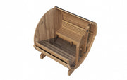 SaunaLife E8G 6 Person Traditional Outdoor Barrel Sauna w/ Glass Front & Ergonomic Seating image 3