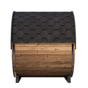 SaunaLife 8 EE8G 6 Person Traditional Outdoor Barrel Sauna - Spacious, Ergonomic Design w/ Glass Wall image 5
