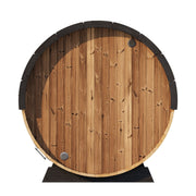 SaunaLife 8 EE8G 6 Person Traditional Outdoor Barrel Sauna - Spacious, Ergonomic Design w/ Glass Wall image 7