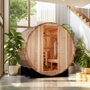 Golden Designs "St. Moritz" 2 Person Barrel Traditional Sauna - Pacific Cedar image 2