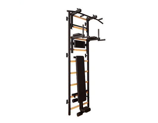 BenchK Series 7 733 Luxury Wall Bars Swedish Ladder - Beech Wood & Steel Design