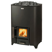 Narvi NC 24 Black 17kW Wood-Burning Sauna Heater - Durable Steel, Adjustable Feet, CE-Certified image 3