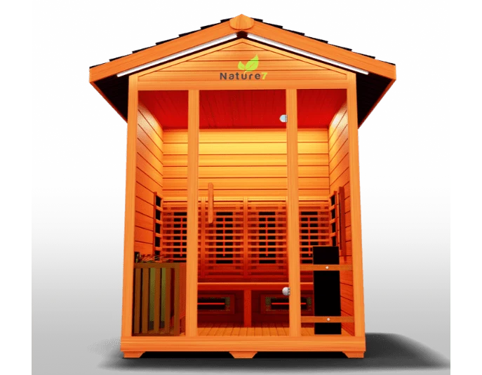 Medical Breakthrough Nature 7™ V2: 3-4 Person Hybrid Outdoor Sauna with Infrared & Steam