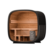 Leil Saunas Black Cube Classic - 4 Person Outdoor Traditional Sauna Kit image 23