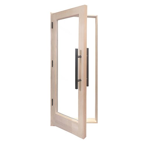 ProSaunas Solid Wood Sauna Door with Insulated Glass 24"x70" | Douglas Fir Sauna Door, Hemlock Jamb, Dual-Pane Insulated…