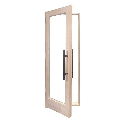 ProSaunas Solid Wood Sauna Door with Insulated Glass, 24" x 80" | Douglas Fir Sauna Door, Hemlock Jamb, Dual-Pane Insulated…