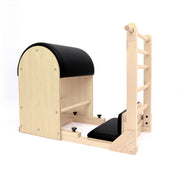 Elina Pilates Elite Ladder Barrel with Wooden Base - Non-Slip Eco-Friendly Design, Adjustable Heights
