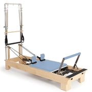 Elina Pilates Wooden Reformer With Tower - Adjustable Pulleys, Non-Slip Foot Bar & More image 8