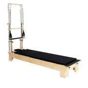 Elina Pilates Wooden Reformer With Tower - Adjustable Pulleys, Non-Slip Foot Bar & More image 2
