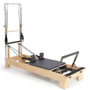 Elina Pilates Wooden Reformer With Tower - Adjustable Pulleys, Non-Slip Foot Bar & More image 4
