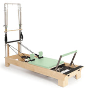 Elina Pilates Wooden Reformer With Tower - Adjustable Pulleys, Non-Slip Foot Bar & More image 10