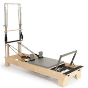 Elina Pilates Wooden Reformer With Tower - Adjustable Pulleys, Non-Slip Foot Bar & More image 5