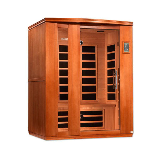 Dynamic Lugano Elite 3-Person Ultra Low EMF FAR Infrared Sauna - Canadian Hemlock