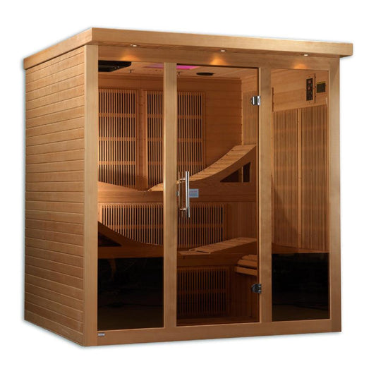 Dynamic Monaco 6-person Ultra Low EMF FAR Infrared SaunaGolden Designs Toledo 6 Person Full Spectrum Hybrid Sauna