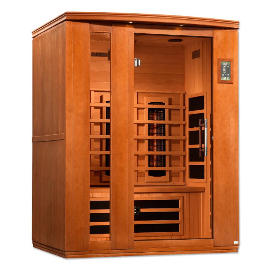 Dynamic Lugano 3-Person Full Spectrum Near Zero EMF Sauna - Canadian Hemlock