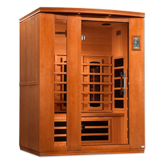 Dynamic Lugano 3-Person Full Spectrum Near Zero EMF Sauna - Canadian Hemlock
