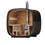 Leil Saunas Black Cube Comfort - 6 Person Outdoor Traditional Sauna Kit image 17