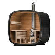 Leil Saunas Black Cube Comfort - 6 Person Outdoor Traditional Sauna Kit image 23