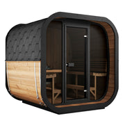 SaunaLife CL7G 6 Person Traditional Outdoor Cube Home Sauna Kit