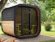 SaunaLife CL7G 6 Person Traditional Outdoor Cube Home Sauna Kit image 2