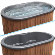 SaunaLife Model S2NC Hot / Cold Immersion Therapy | 2-Person Tub & Combination Water Chiller/Heater, Natural image 5