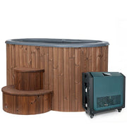 SaunaLife Model S2NC Hot / Cold Immersion Therapy | 2-Person Tub & Combination Water Chiller/Heater, Natural