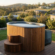 SaunaLife Model S2NC Hot / Cold Immersion Therapy | 2-Person Tub & Combination Water Chiller/Heater, Natural image 2