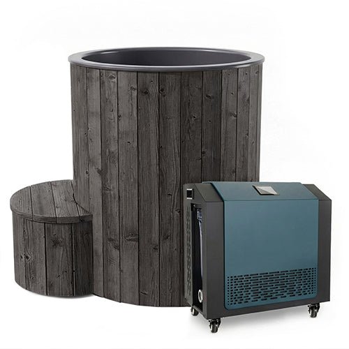 SaunaLife Model S1BC Hot / Cold Immersion Therapy | 1-Person Tub & Combination Water Chiller/Heater, Black