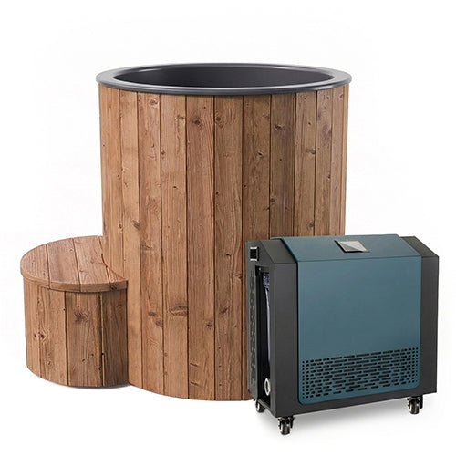 SaunaLife Model S1NC Hot / Cold Immersion Therapy | 1-Person Tub & Combination Water Chiller/Heater, Natural