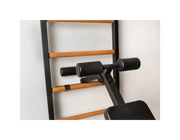 BenchK 523B Wall Bars Swedish Ladder with Bench, Pull-Up & Dip Bars, Compact Beech Wood & Steel Design image 34