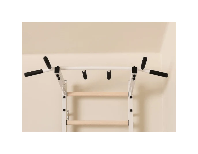 BenchK 221B + A076 Wall Bars Swedish Ladder - Multi-Functional Gym Equipment for Home Workouts