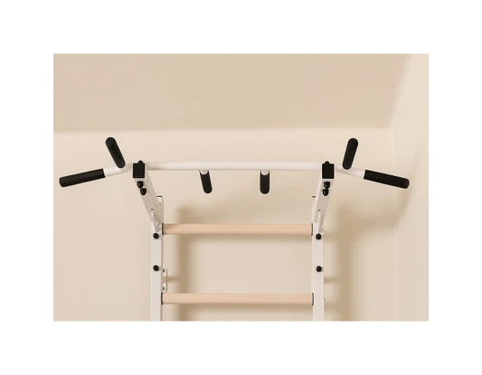 BenchK 221B + A076 Wall Bars Swedish Ladder - Multi-Functional Gym Equipment for Home Workouts