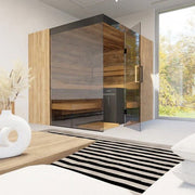 ThermaSol Aalto 4 Person Indoor Traditional Sauna Kit with Semi-Panoramic Glass image 2