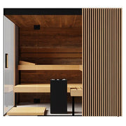 ThermaSol Aalto 4 Person Indoor Traditional Sauna Kit with Semi-Panoramic Glass image 4
