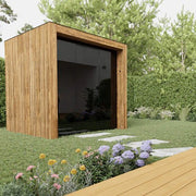 ThermaSol Fortis 4 Person Outdoor Traditional Sauna Cabin with Eave & Tinted Glass image 4