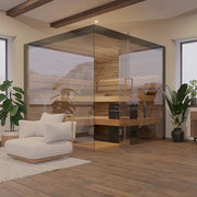 ThermaSol Lumaria 5 Person Indoor Traditional Sauna Kit with Panoramic Glass image 2