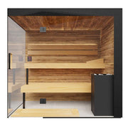 ThermaSol Lumaria 5 Person Indoor Traditional Sauna Kit with Panoramic Glass image 5