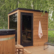 ThermaSol Nordic Dawn 4 Person Outdoor Traditional Pine Sauna Cabin image 2