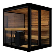 ThermaSol Vue 4 Person Outdoor Traditional Sauna Cabin with Mirrored Glass image 2