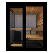 ThermaSol Vue 4 Person Outdoor Traditional Sauna Cabin with Mirrored Glass image 4